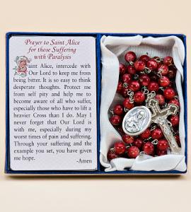 Saint Alice/Paralysis Healing Rosary Boxed