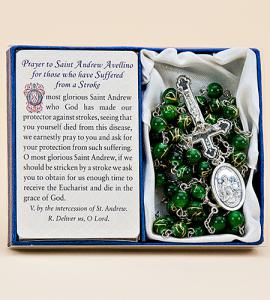 Saint Andew Avellino/Stroke Healing Rosary Boxed