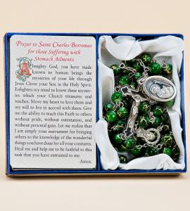 Saint Borremeo/Stomach Ailments Healing Rosary Boxed