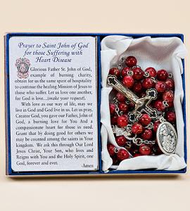 Saint John of God/Heart Disease Healing Rosary Boxed