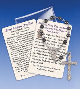 Saint Andrew Avellino/Stroke Healing 1 Decade Rosary with Prayer Card