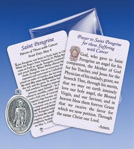 St Peregrine/Cancer Healing Medal with Prayer Card