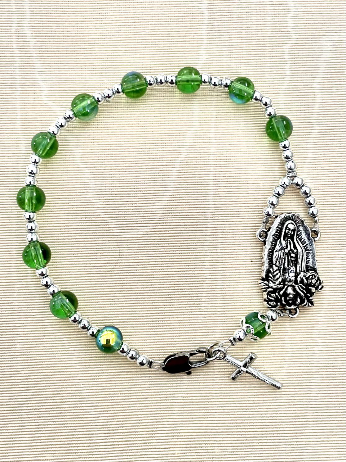OUR LADY OF GUADALUPE ROSARY  BRACELET