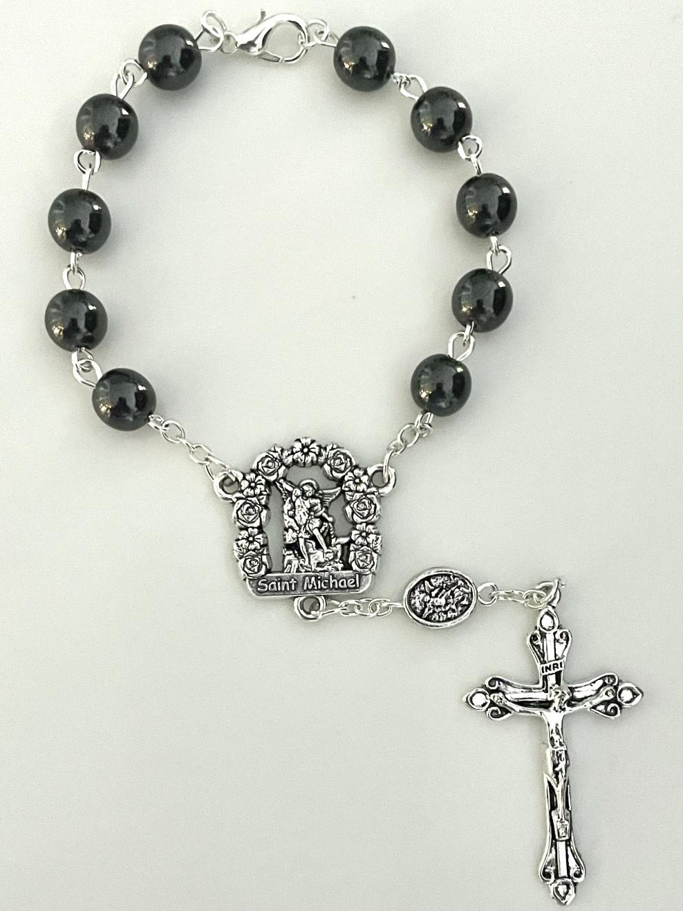 8mm HEMATITE AUTO ROSARY 8mm HEMATITE AUTO ROSARY