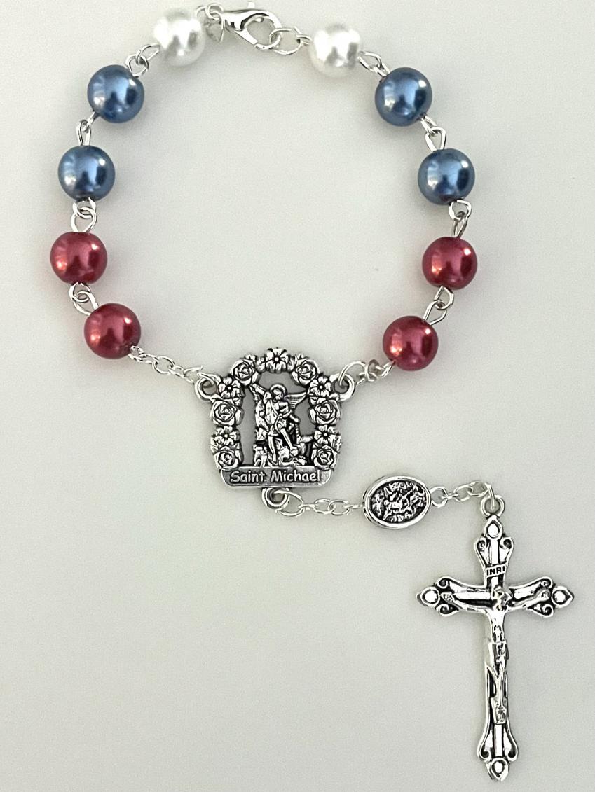 8mm MULTI COLOR PEARL AUTO ROSARY 8mm MULTI COLOR PEARL AUTO ROSARY