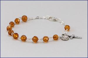 6mm TOPAZ ROUND DIAMOND CUT BRACELET