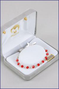 4mm RUBY RONDELLE CRYSTAL BRACELET