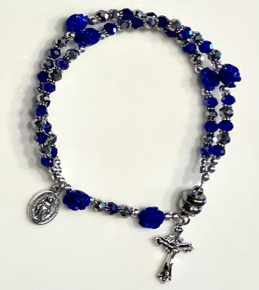59 BEAD SAPPHIRE ROSARY BRACELET