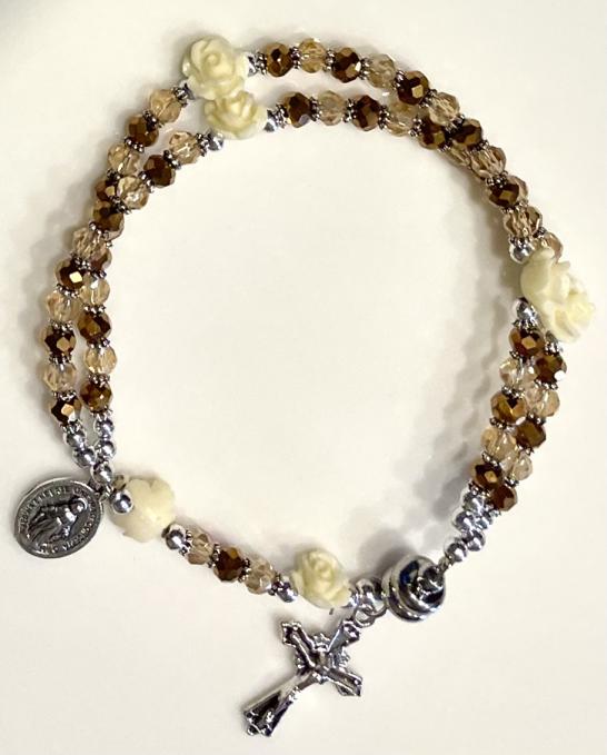 59 BEAD TOPAZ ROSARY BRACELET