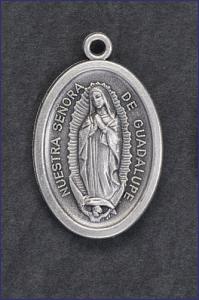 OVAL OXIDIZED OUR LADY OF GUADALUPE /24