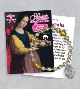 St Agatha Bracelet with Prayer Card