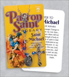 St Michael Rosary On Prayer Card