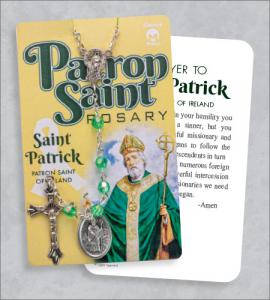 St Patrick Rosary On Prayer Card