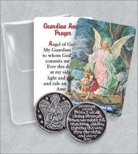 GUARDIAN ANGEL PRAYER TOKEN PACKET WITH GUARDIAN ANGEL IMAGE