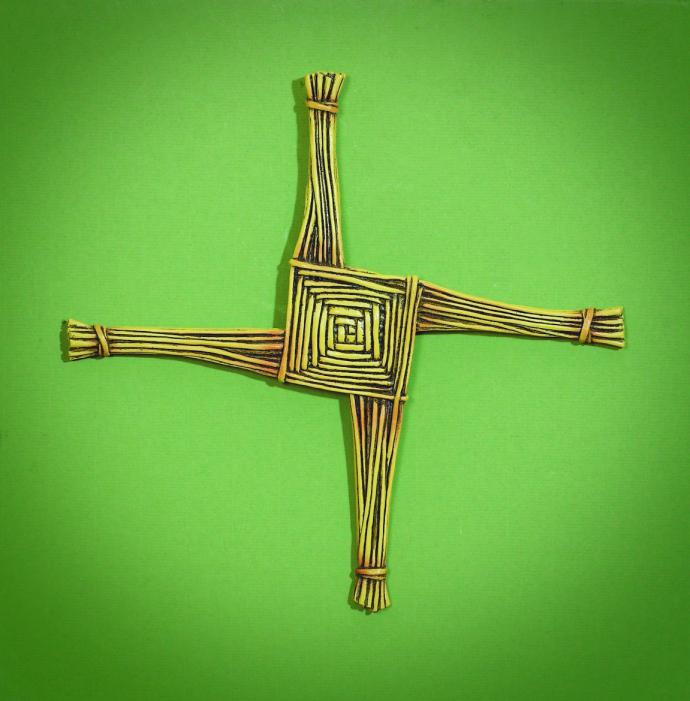 10 X 10in St.Brigid Wall Cross with Card Boxed