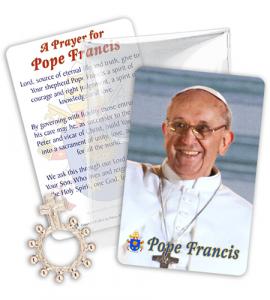 Pope Francis Rosary Ring with Vinyl Pouch