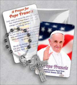 Pope Francis One Decade Rosary In Vinyl Pouch Spanish