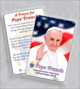 Pope Francis Laminated Holy Card Spanish