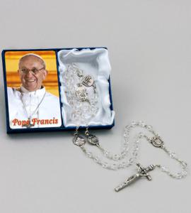 Pope Francis Papal Rosary In Blue Box
