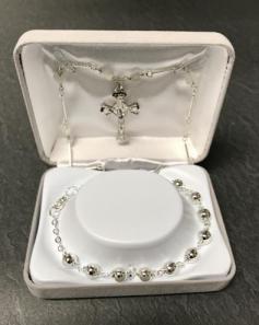 6mm SILVER FC BRACELET WITH NECKLACE GIFT BOXED