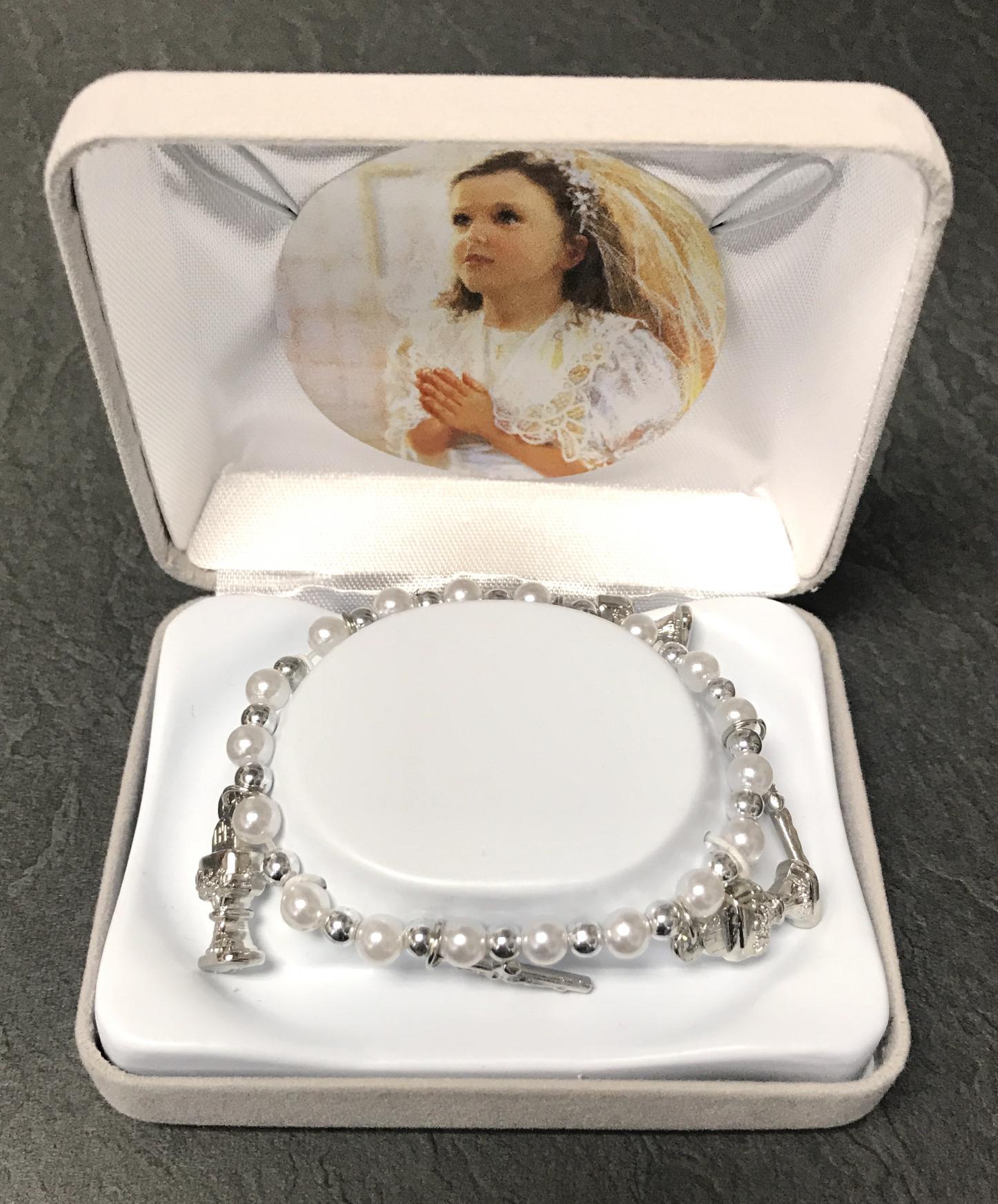 PEARL/SILVER FC BRACELET GIFT BOXED