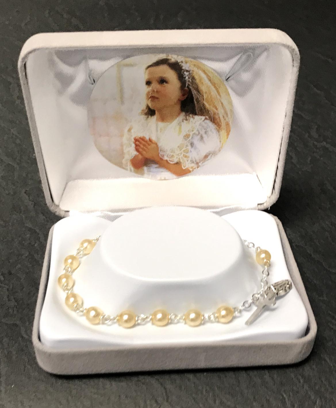 5mm ROUND PEARL FC BRACELET GIFT BOXED