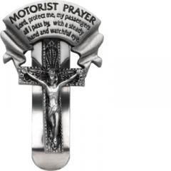 1.75in Motorist Prayer Cross Visor Clip Carded