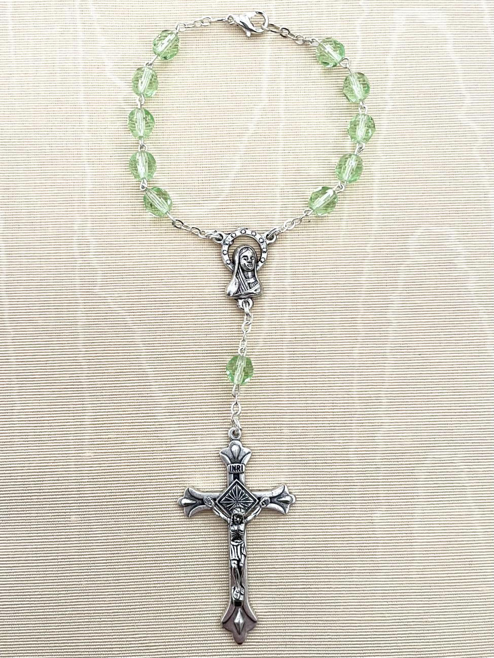 6mm Peridot Auto Rosary