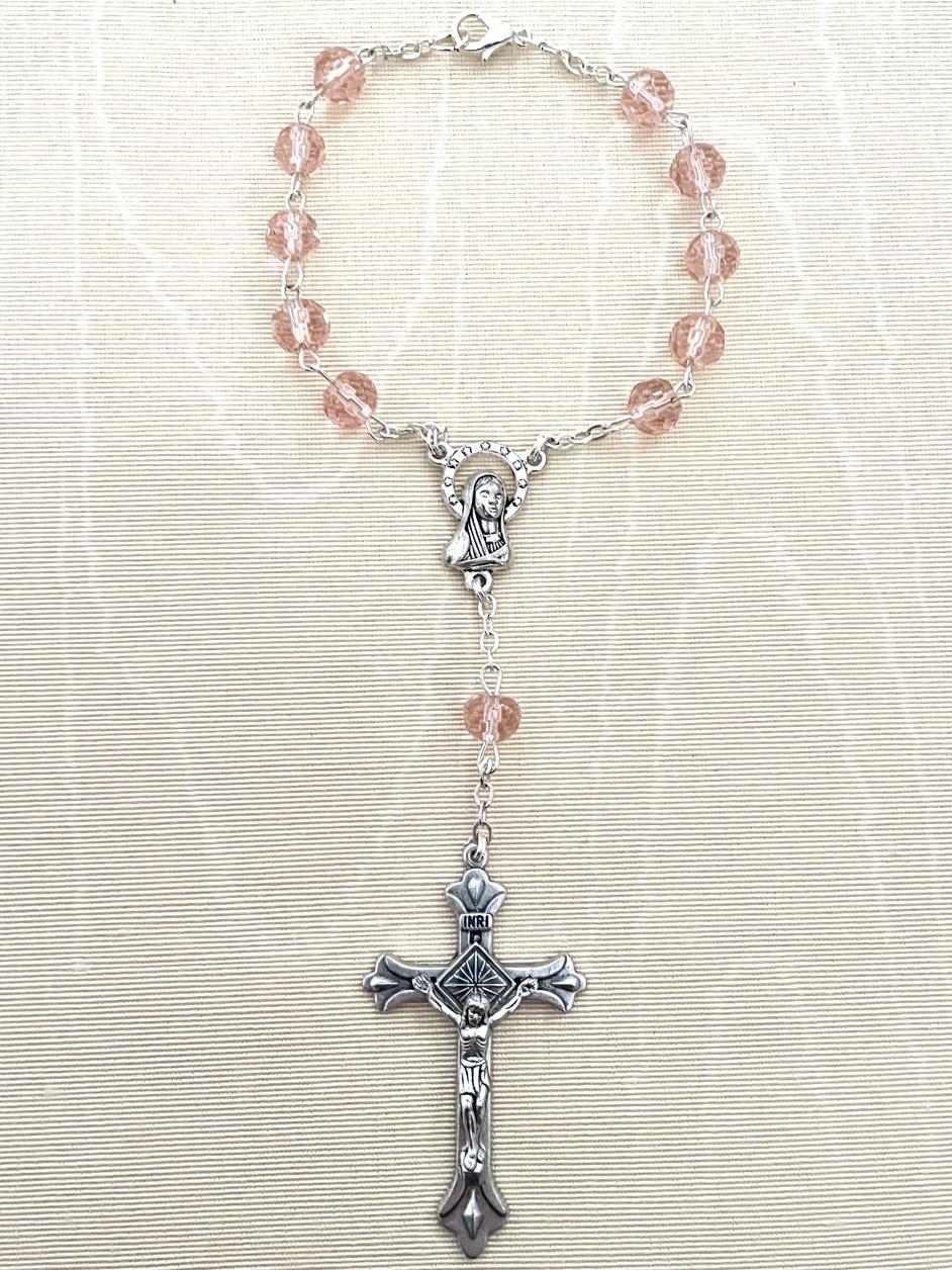 6mm Rose Auto Rosary