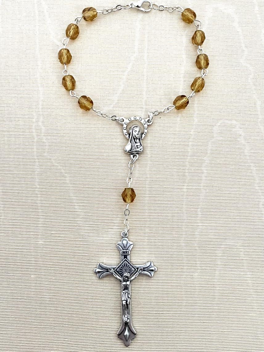 6mm Topaz Auto Rosary