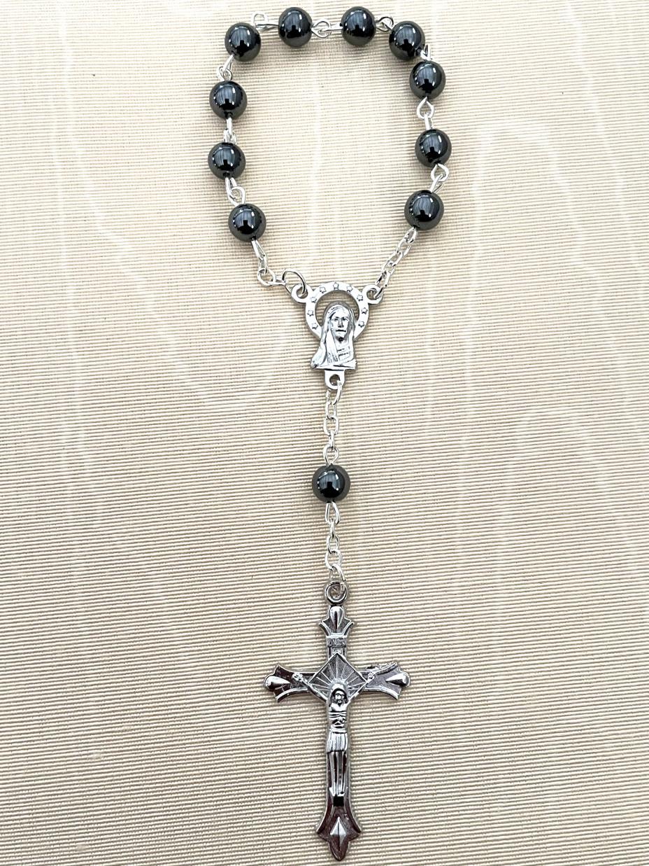 6mm Hematite One Decade Rosary