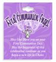 First Communion Angel Crystal Lapel Pin